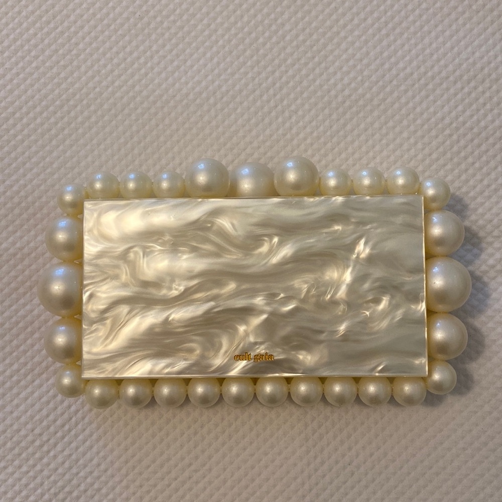 Cult Gaia pearl clutch